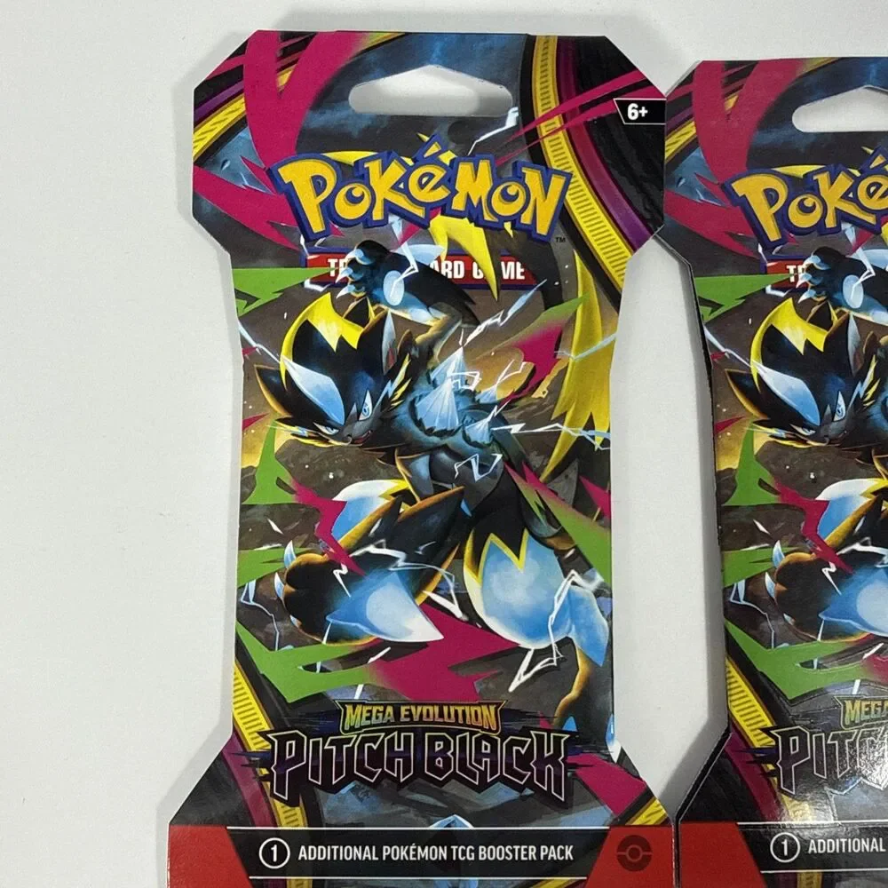 Pokémon Mega Evolution: Pitch Black Booster 3x Packs Bundle – Factory Sealed
